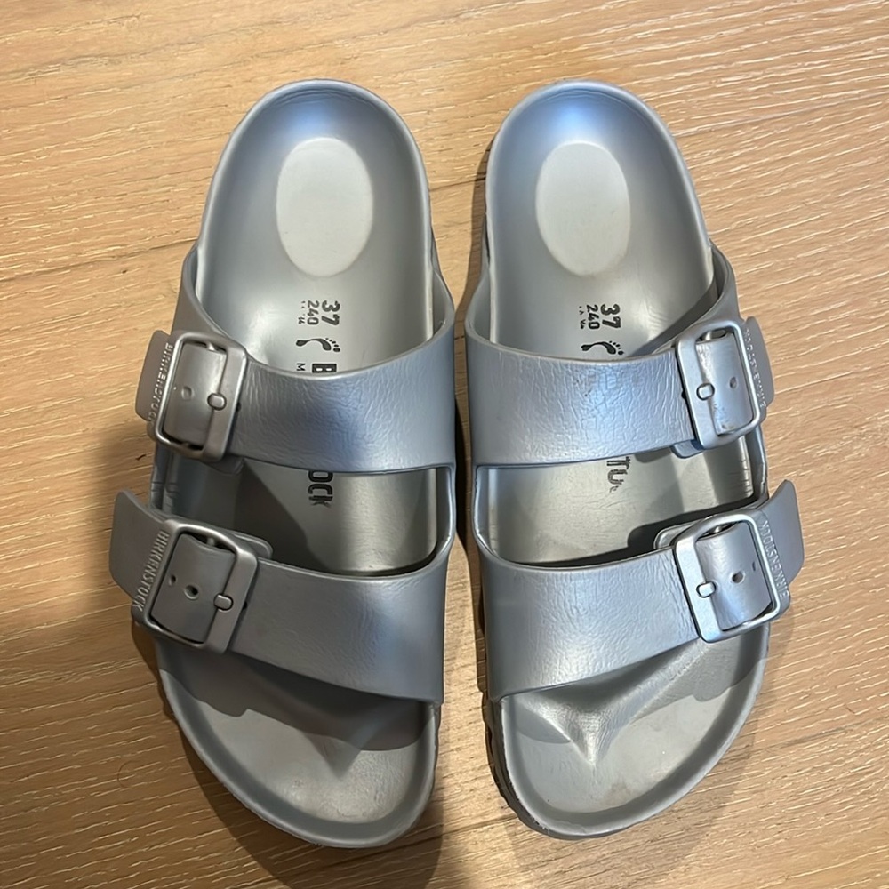 Silver Rubber Birkenstock